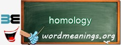 WordMeaning blackboard for homology